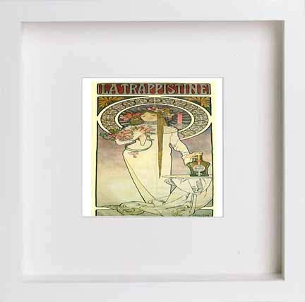 lumartos Vintage Poster La Trappistine – White Frame Wall Art – Framed Wall Art Print by Lumartos Premium Home Décor