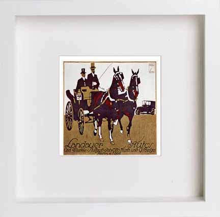 lumartos Vintage Poster Landauer Autos Carriages Automobiles Advertising – W – Framed Wall Art Print by Lumartos Premium Home Décor