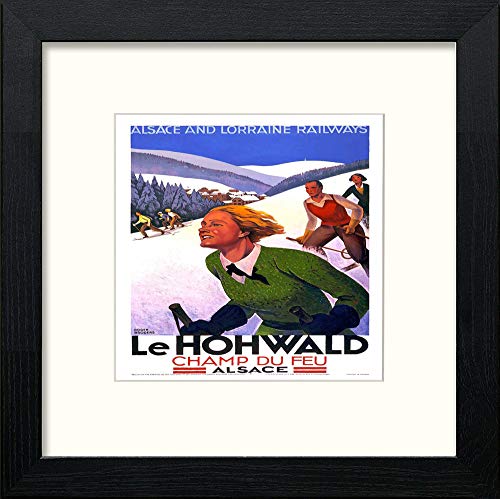 lumartos Vintage Poster Le Hohwald – Black Wood Frame Wall Art – Framed Wall Art Print by Lumartos Premium Home Décor