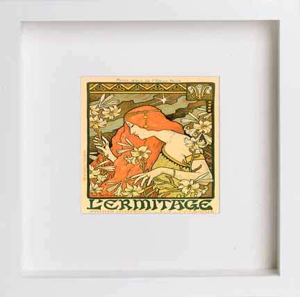 Lumartos Vintage Poster Lermitage Revue Illustree – White Frame Wall Art – Framed Wall Art Print By Lumartos Premium Home Décor