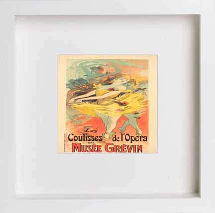 lumartos Vintage Poster Les Coulisses De Lopera Au Muse Grvin – White Frame – Framed Wall Art Print by Lumartos Premium Home Décor