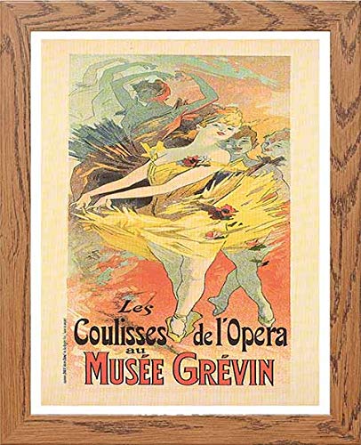 lumartos Vintage Poster Les Coulisses De Lopera Au Muse Grvin – Wood Frame W – Framed Wall Art Print by Lumartos Premium Home Décor