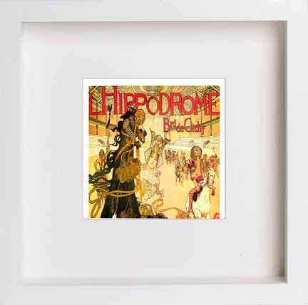 lumartos Vintage Poster Lhippodrome Boulevard De Clichy – White Frame Wall Art – Framed Wall Art Print by Lumartos Premium Home Décor