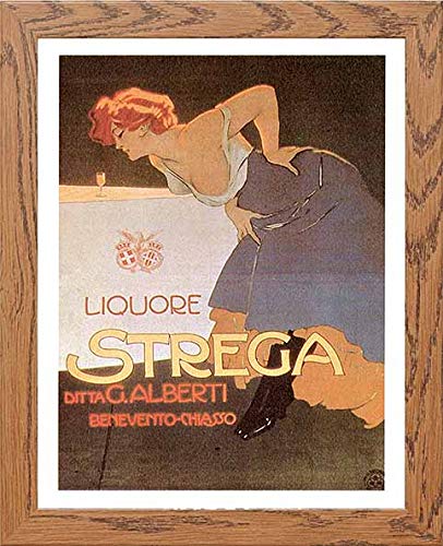 lumartos Vintage Poster Liquore Strega – Framed Wall Art Print by Lumartos Premium Home Décor