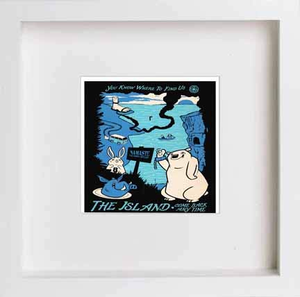 lumartos Vintage Poster Lost – White Frame Wall Art – Framed Wall Art Print by Lumartos Premium Home Décor