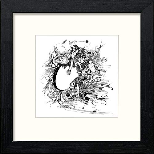 lumartos Vintage Poster Lullaby Land (4) – Black Wood Frame Wall Art – Framed Wall Art Print by Lumartos Premium Home Décor