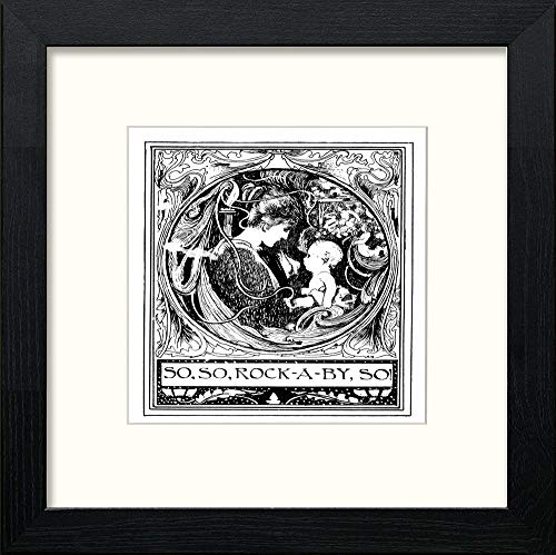lumartos Vintage Poster Lullaby Land – Black Wood Frame Wall Art – Framed Wall Art Print by Lumartos Premium Home Décor