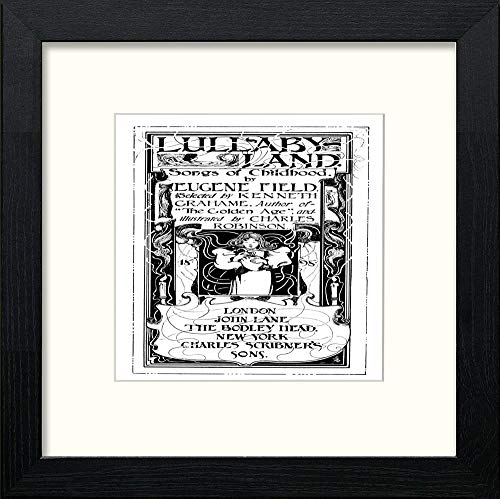 lumartos Vintage Poster Lullaby Land – Black Wood Frame Wall Art – Framed Wall Art Print by Lumartos Premium Home Décor