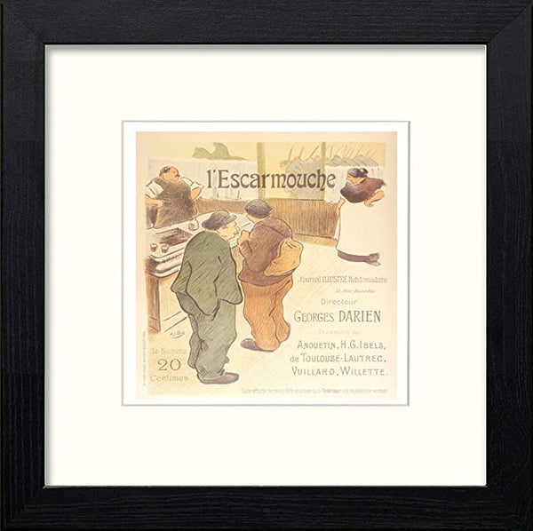 lumartos Vintage Poster Maf006 L'escarmouche Henri Gabriel Ibels – White Fra – Framed Wall Art Print by Lumartos Premium Home Décor