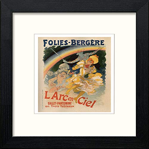 lumartos Vintage Poster Maf021 Folies Bergere Jules Cheret – Black Wood Fram – Framed Wall Art Print by Lumartos Premium Home Décor