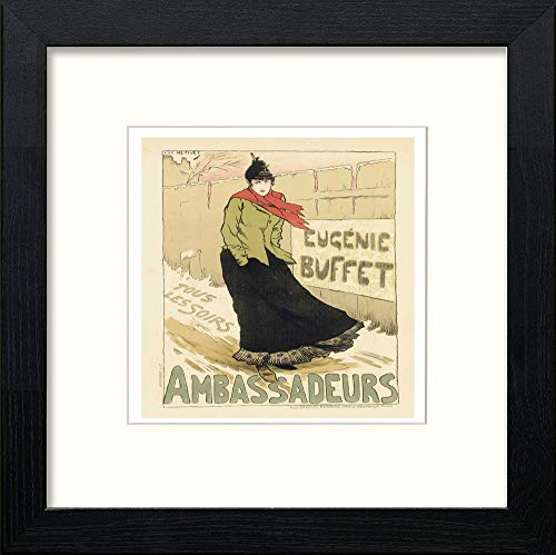 lumartos Vintage Poster Maf022 Ambassadeurs Lucien Metivet – Black Wood Fram – Framed Wall Art Print by Lumartos Premium Home Décor