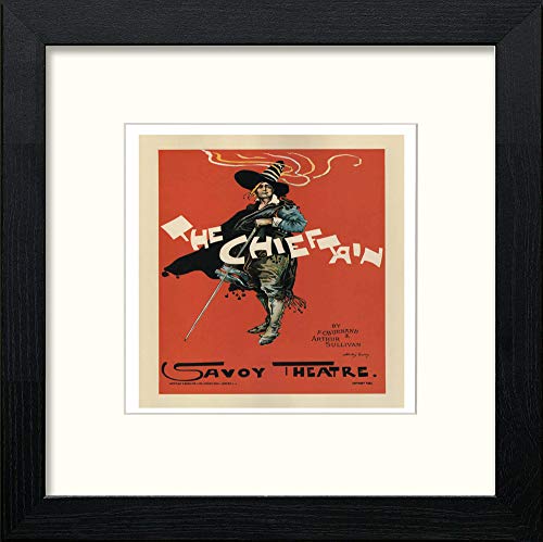 lumartos Vintage Poster Maf048 The Chieftan Dudley Hardy – Black Wood Frame – Framed Wall Art Print by Lumartos Premium Home Décor