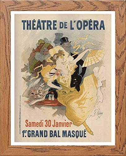 lumartos Vintage Poster Maf057 Theatre De L'opera Jules Cheret – Wood Frame – Framed Wall Art Print by Lumartos Premium Home Décor