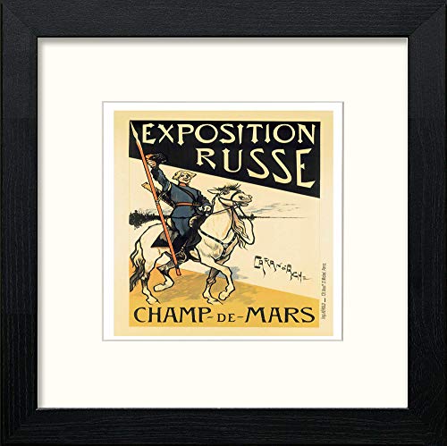lumartos Vintage Poster Maf070 Exposition Russe Caran D'ache – Black Wood Fr – Framed Wall Art Print by Lumartos Premium Home Décor