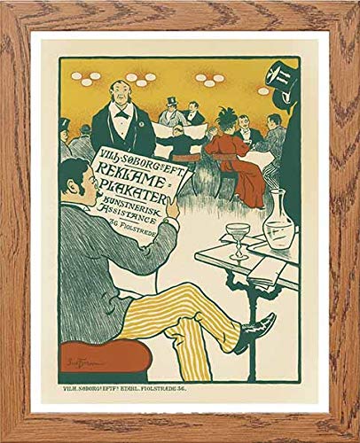 lumartos Vintage Poster Maf084 Reklame Plakater Paul Fischer – Wood Frame Wa – Framed Wall Art Print by Lumartos Premium Home Décor