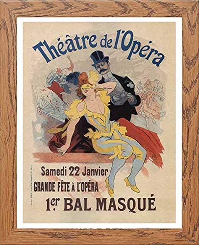 lumartos Vintage Poster Maf105 Theatre De L'opera Jules Cheret – Wood Frame – Framed Wall Art Print by Lumartos Premium Home Décor