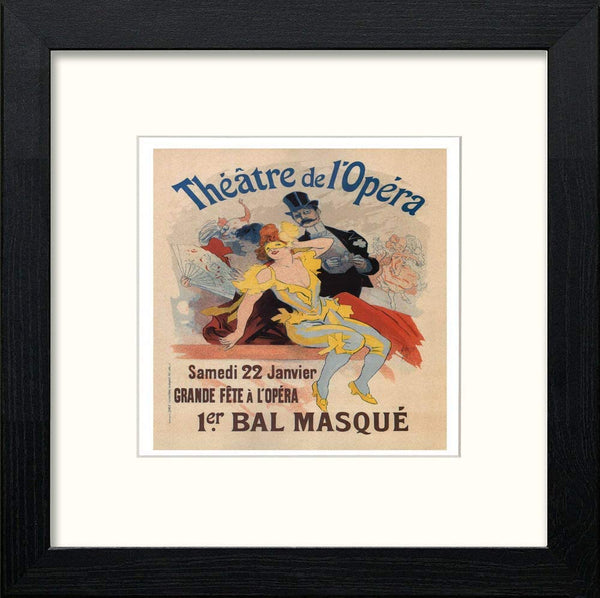 lumartos Vintage Poster Maf105 Theatre De L'opera Jules Cheret – White Frame – Framed Wall Art Print by Lumartos Premium Home Décor