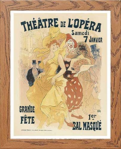 lumartos Vintage Poster Maf149 Theatre De L'opera Jules Cheret – Wood Frame – Framed Wall Art Print by Lumartos Premium Home Décor