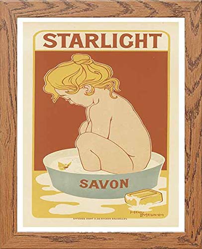 lumartos Vintage Poster Maf196 Starlight Savon – Framed Wall Art Print by Lumartos Premium Home Décor