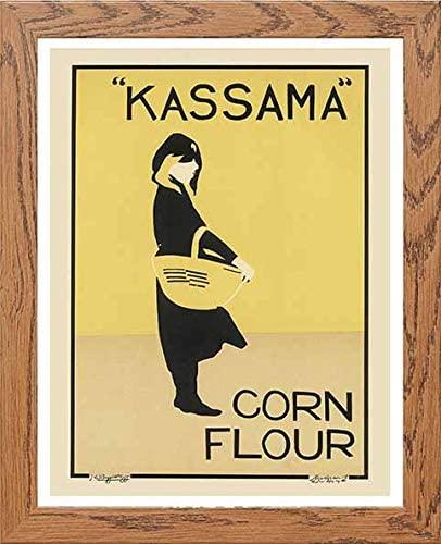 lumartos Vintage Poster Maf232 Kassama Corn Flour The Beggarstaffs – Wood Fr – Framed Wall Art Print by Lumartos Premium Home Décor