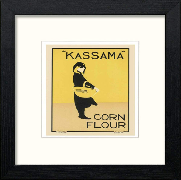 lumartos Vintage Poster Maf232 Kassama Corn Flour The Beggarstaffs – White F – Framed Wall Art Print by Lumartos Premium Home Décor