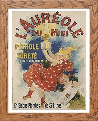 lumartos Vintage Poster Maf233 L'aureole Du Midi Jules Cheret – Wood Frame W – Framed Wall Art Print by Lumartos Premium Home Décor
