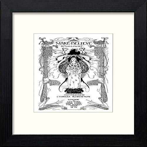 lumartos Vintage Poster Make Believe (1) – Black Wood Frame Wall Art – Framed Wall Art Print by Lumartos Premium Home Décor
