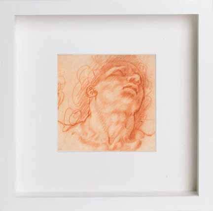 lumartos Vintage Poster Male Head – White Frame Wall Art – Framed Wall Art Print by Lumartos Premium Home Décor