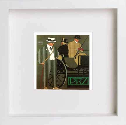 lumartos Vintage Poster Marque Pkz – White Frame Wall Art – Framed Wall Art Print by Lumartos Premium Home Décor