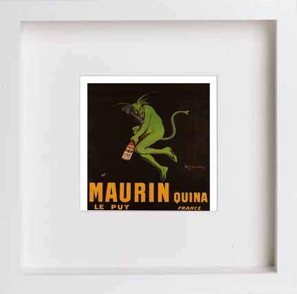 lumartos Vintage Poster Maurin Quina Advertising – White Frame Wall Art – Framed Wall Art Print by Lumartos Premium Home Décor