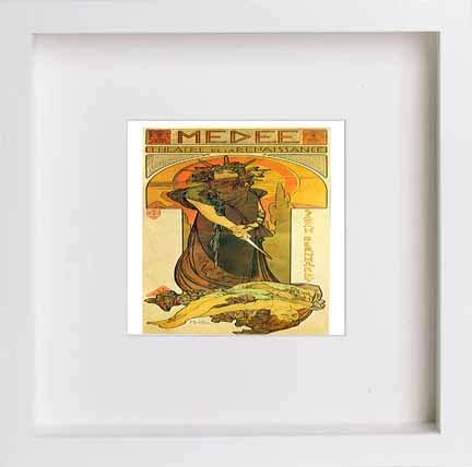 lumartos Vintage Poster Medea – White Frame Wall Art – Framed Wall Art Print by Lumartos Premium Home Décor