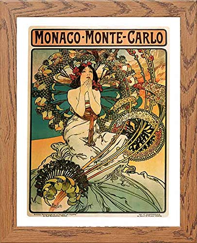 lumartos Vintage Poster Monaco Monte Carlo – Framed Wall Art Print by Lumartos Premium Home Décor