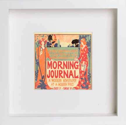 lumartos Vintage Poster Morning Journal A Modern Newspaper At A Modern Price – Framed Wall Art Print by Lumartos Premium Home Décor