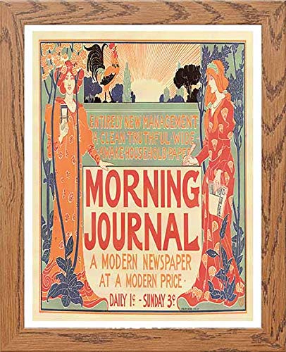 lumartos Vintage Poster Morning Journal A Modern Newspaper At A Modern Price – Framed Wall Art Print by Lumartos Premium Home Décor