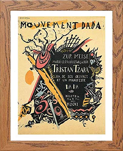 lumartos Vintage Poster Mouvement Dada – Framed Wall Art Print by Lumartos Premium Home Décor