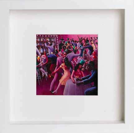 lumartos Vintage Poster Nightlife – White Frame Wall Art – Framed Wall Art Print by Lumartos Premium Home Décor