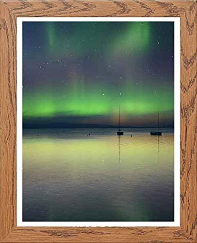 lumartos Vintage Poster Northern Lights – Framed Wall Art Print by Lumartos Premium Home Décor