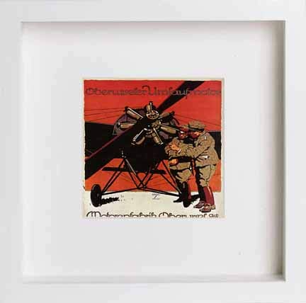 lumartos Vintage Poster Oberurseler Umlaufmotor Motorenfabrik Oberursel Post – Framed Wall Art Print by Lumartos Premium Home Décor