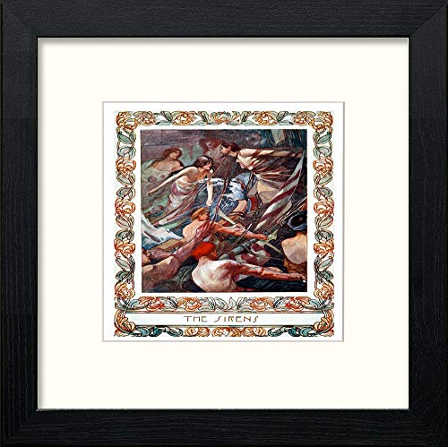 lumartos Vintage Poster Odysseus (1) – Black Wood Frame Wall Art – Framed Wall Art Print by Lumartos Premium Home Décor
