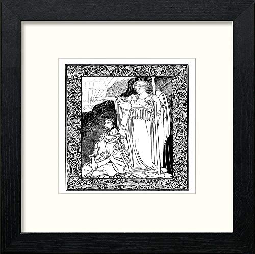 lumartos Vintage Poster Odysseus (11) – Black Wood Frame Wall Art – Framed Wall Art Print by Lumartos Premium Home Décor