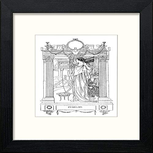 lumartos Vintage Poster Odysseus (4) – Black Wood Frame Wall Art – Framed Wall Art Print by Lumartos Premium Home Décor