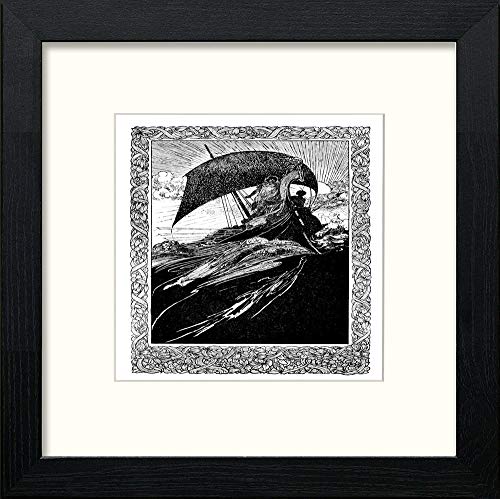 lumartos Vintage Poster Odysseus (5) – Black Wood Frame Wall Art – Framed Wall Art Print by Lumartos Premium Home Décor