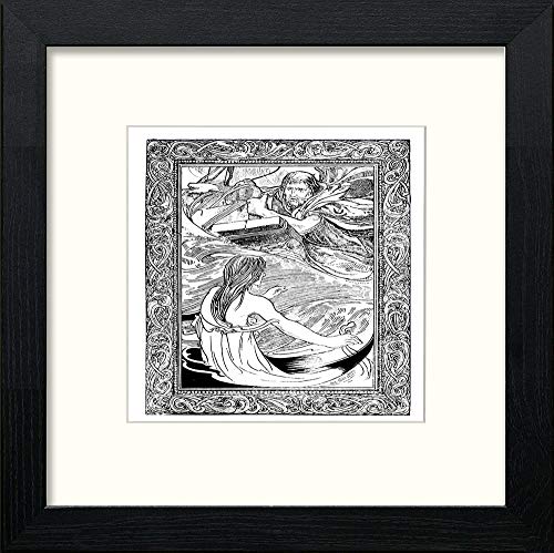 lumartos Vintage Poster Odysseus (6) – Black Wood Frame Wall Art – Framed Wall Art Print by Lumartos Premium Home Décor