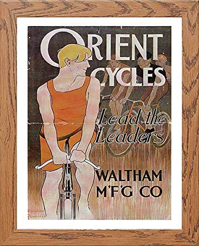 lumartos Vintage Poster Orient Cycles – Framed Wall Art Print by Lumartos Premium Home Décor