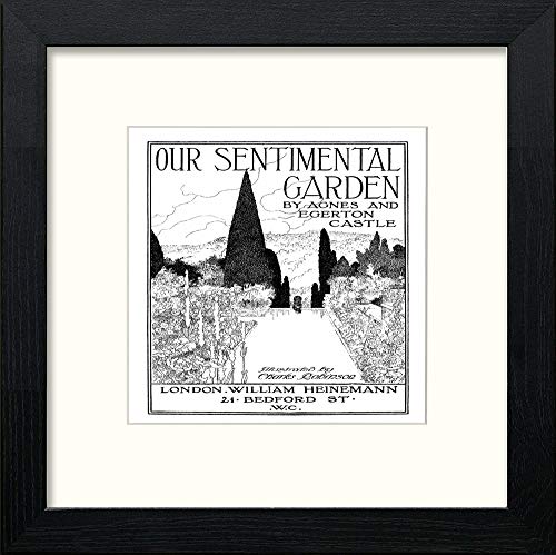lumartos Vintage Poster Our Sentimental Garden (1) – Black Wood Frame Wall Art – Framed Wall Art Print by Lumartos Premium Home Décor