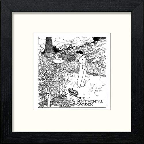 lumartos Vintage Poster Our Sentimental Garden (10) – Black Wood Frame Wall Art – Framed Wall Art Print by Lumartos Premium Home Décor