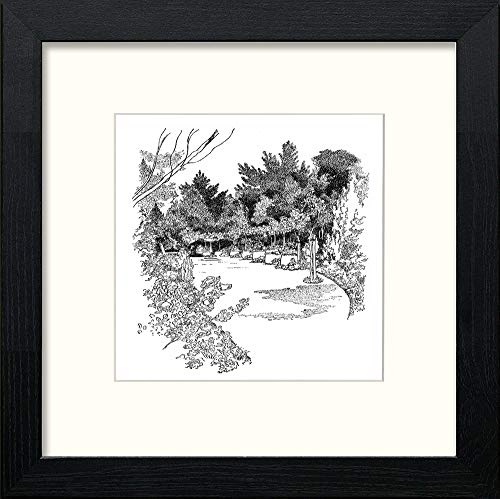 lumartos Vintage Poster Our Sentimental Garden (11) – Black Wood Frame Wall Art – Framed Wall Art Print by Lumartos Premium Home Décor