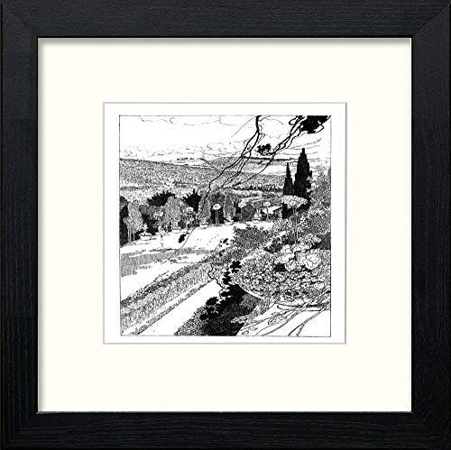 lumartos Vintage Poster Our Sentimental Garden (12) – Black Wood Frame Wall Art – Framed Wall Art Print by Lumartos Premium Home Décor