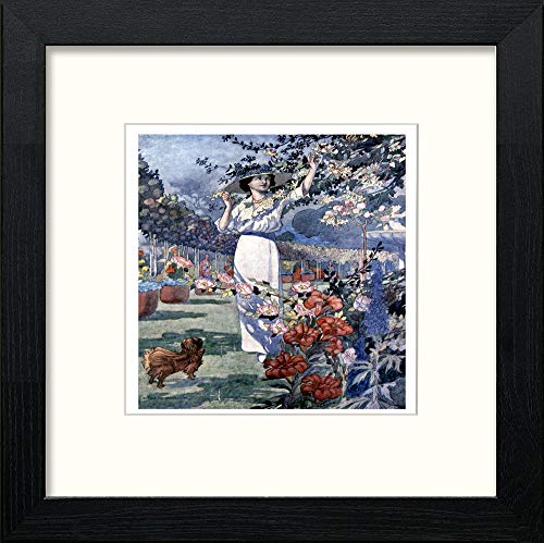 lumartos Vintage Poster Our Sentimental Garden (2) – Black Wood Frame Wall Art – Framed Wall Art Print by Lumartos Premium Home Décor