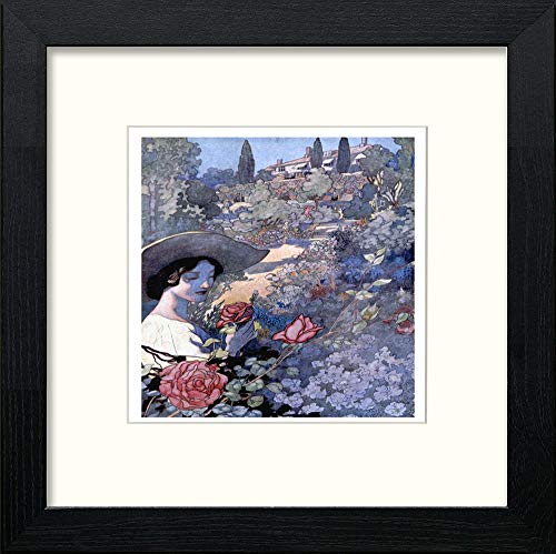 lumartos Vintage Poster Our Sentimental Garden (5) – Black Wood Frame Wall Art – Framed Wall Art Print by Lumartos Premium Home Décor